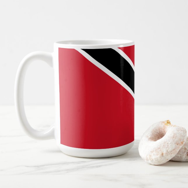 Trinidad and Tobago flag Coffee Mug (With Donut)