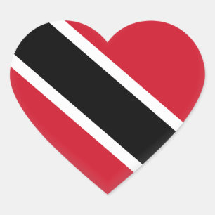 Trinidad and Tobago Flag Heart Sticker