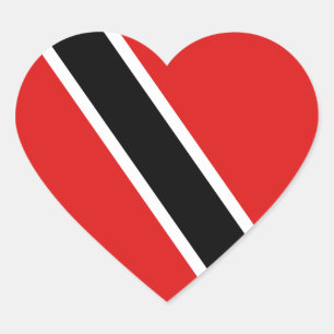 Trinidad and Tobago Flag Heart Sticker