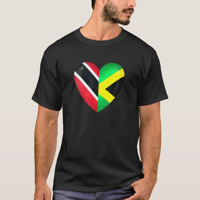 Trinidad and Tobago Flag Jamaica Jamaican Flag Tri T-Shirt (Front)
