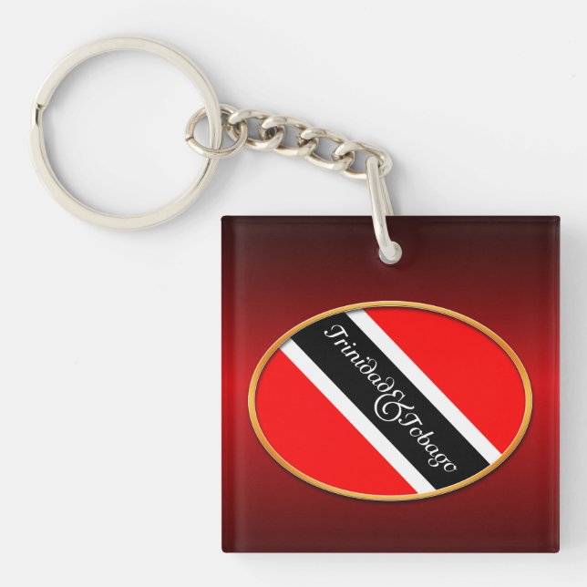 Trinidad and Tobago Flag Key Ring (Front)