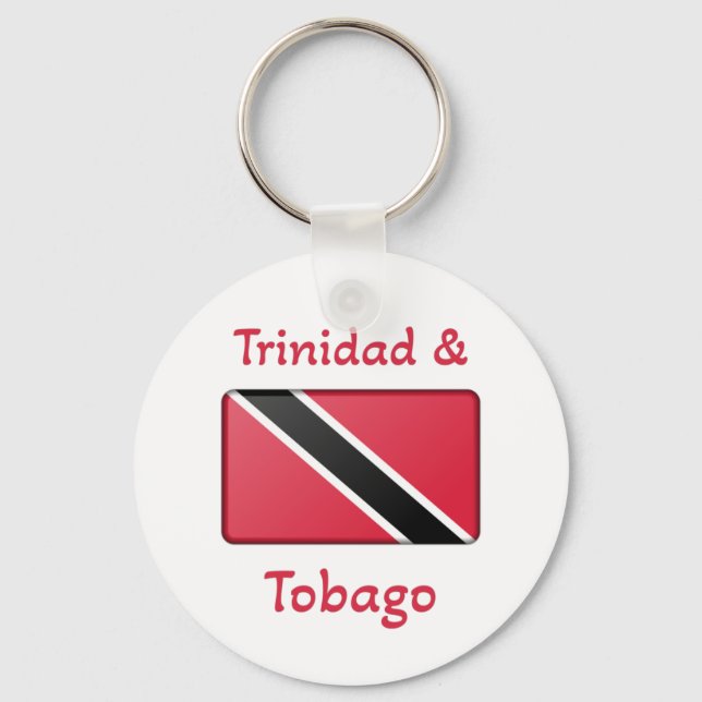 Trinidad and Tobago Flag  Key Ring (Front)