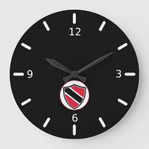 Trinidad and Tobago flag large clock