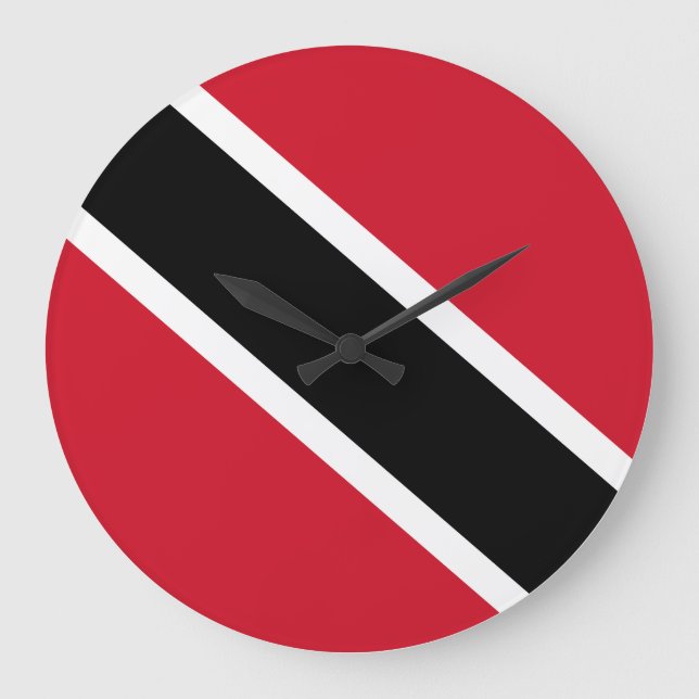 Trinidad and Tobago Flag Large Clock (Front)