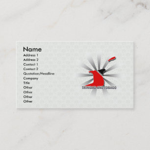 Trinidad And Tobago Flag Map 2.0 Business Card