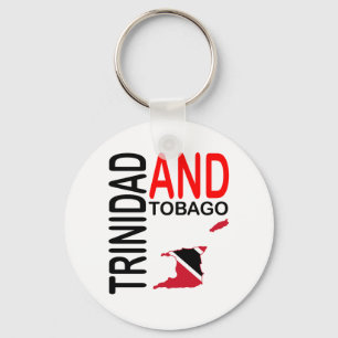 Trinidad and Tobago Flag Map Key Ring