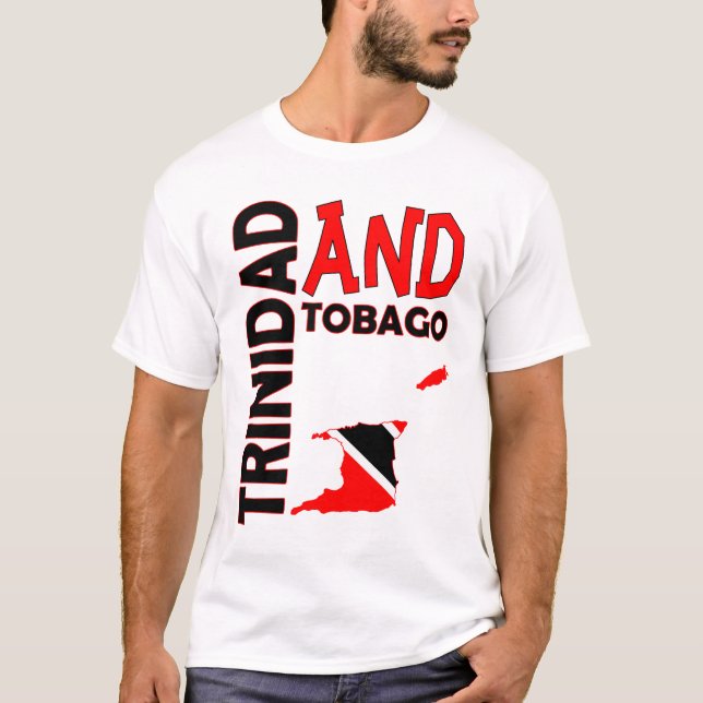Trinidad and Tobago Flag Map T-Shirt (Front)