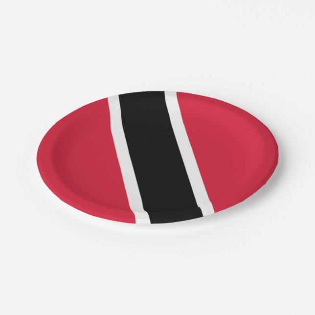 Trinidad and Tobago flag   Paper Plate (Angled)