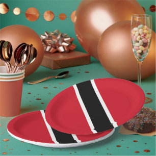 Trinidad and Tobago flag Paper Plate