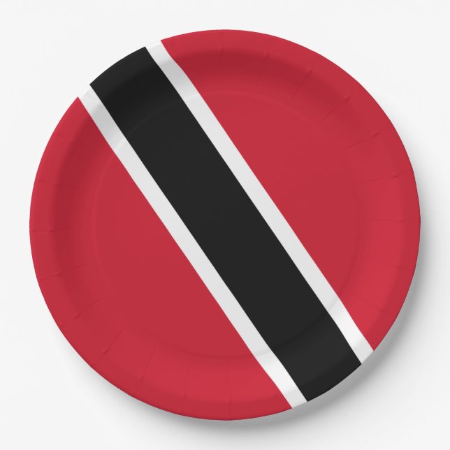 Trinidad and Tobago Flag Paper Plate (Front)