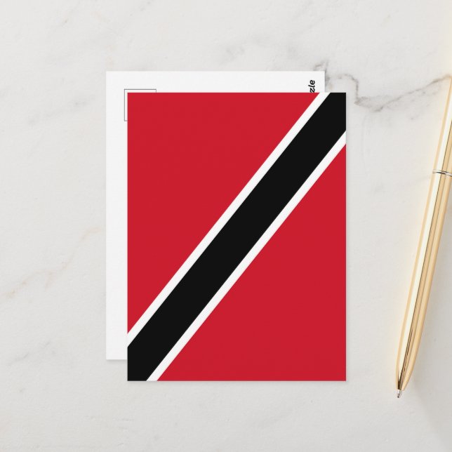 Trinidad and Tobago flag Postcard (Front/Back In Situ)
