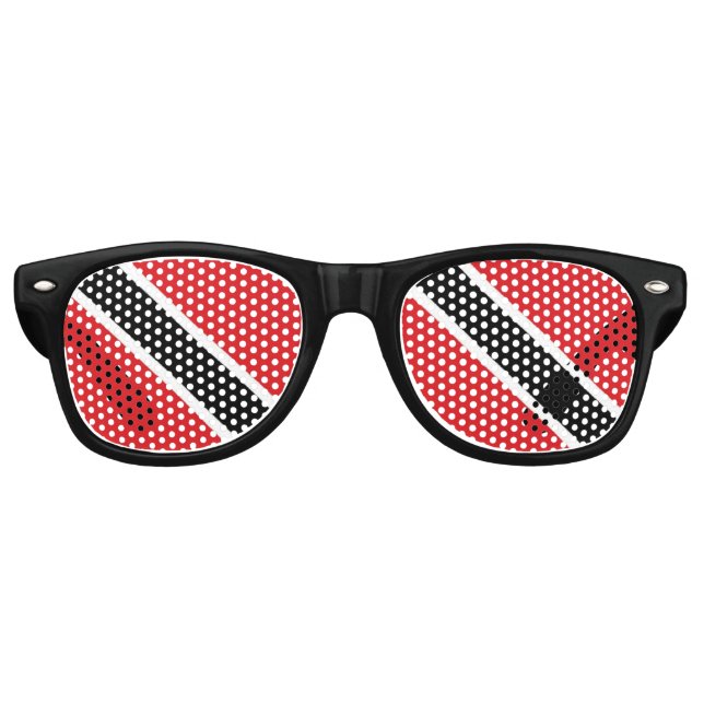 Trinidad and Tobago Flag Retro Sunglasses (Front)