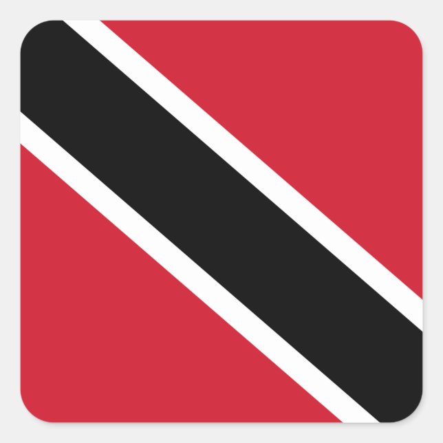 Trinidad and Tobago Flag Square Sticker (Front)