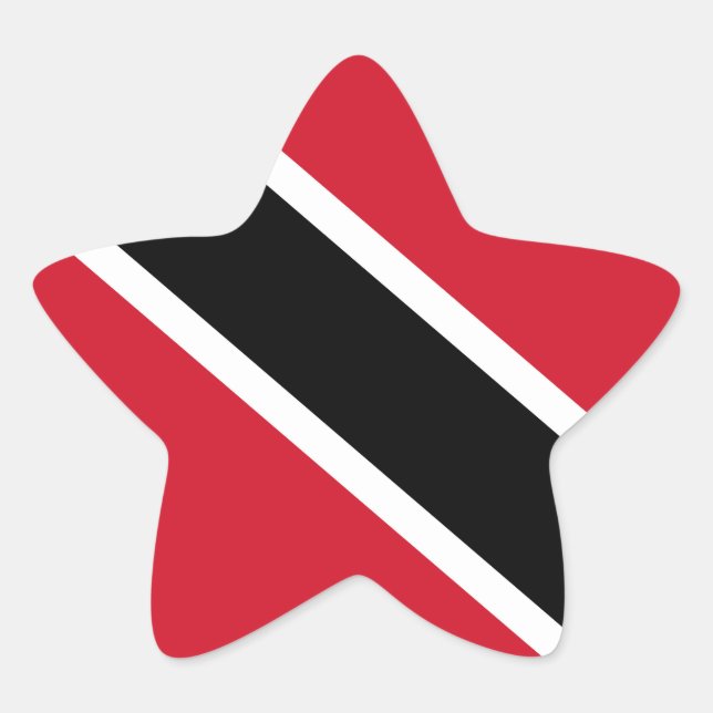 Trinidad and Tobago Flag Star Sticker (Front)