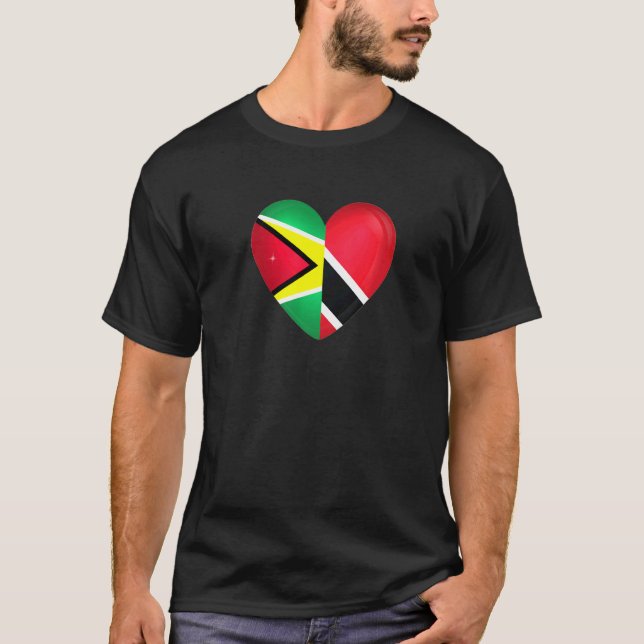 Trinidad and Tobago Flag Trini Guyana Guyanese Fla T-Shirt (Front)