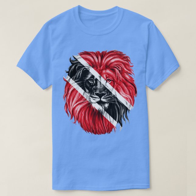 Trinidad and Tobago flag Trinidad and Tobago lion T-Shirt (Design Front)