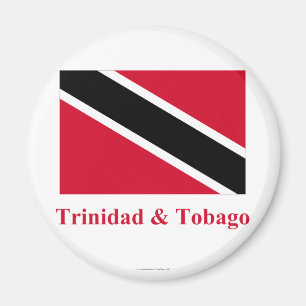 Trinidad and Tobago Flag with Name Magnet