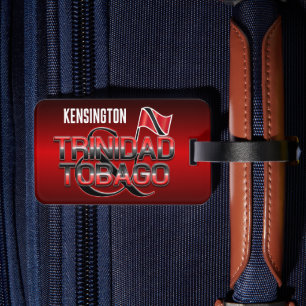 Trinidad and Tobago Flag with Your Name Luggage Tag