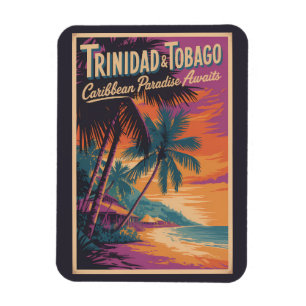 Trinidad and Tobago Landscape Illustration Travel  Magnet
