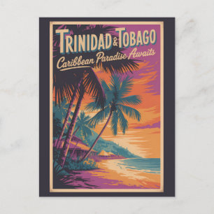 Trinidad and Tobago Landscape Illustration Travel  Postcard