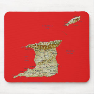 Trinidad and Tobago Map Mousepad