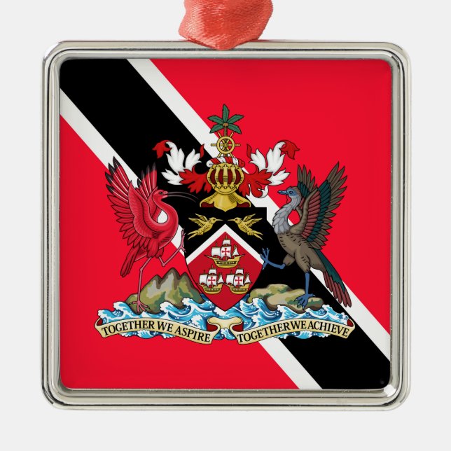 Trinidad and Tobago Metal Tree Decoration (Front)
