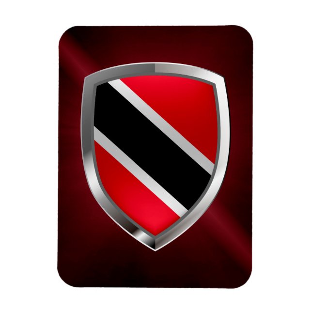 Trinidad and Tobago Metallic Emblem Magnet (Vertical)