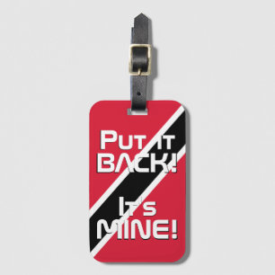 Trinidad and Tobago National Flag Funny Patriotic Luggage Tag