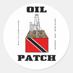 Trinidad And Tobago Oil Fields,Sticker,Oil,Gas Classic Round Sticker
