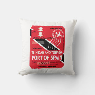 trinidad and tobago port of spain travel ticket Tw Cushion