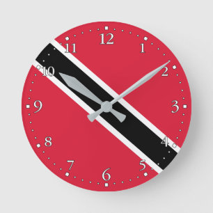 Trinidad and Tobago Round Clock