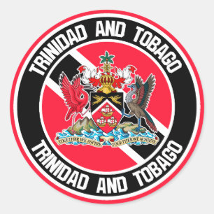 Trinidad and Tobago Round Emblem Classic Round Sticker
