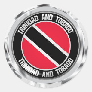 Trinidad and Tobago Round Emblem Classic Round Sticker