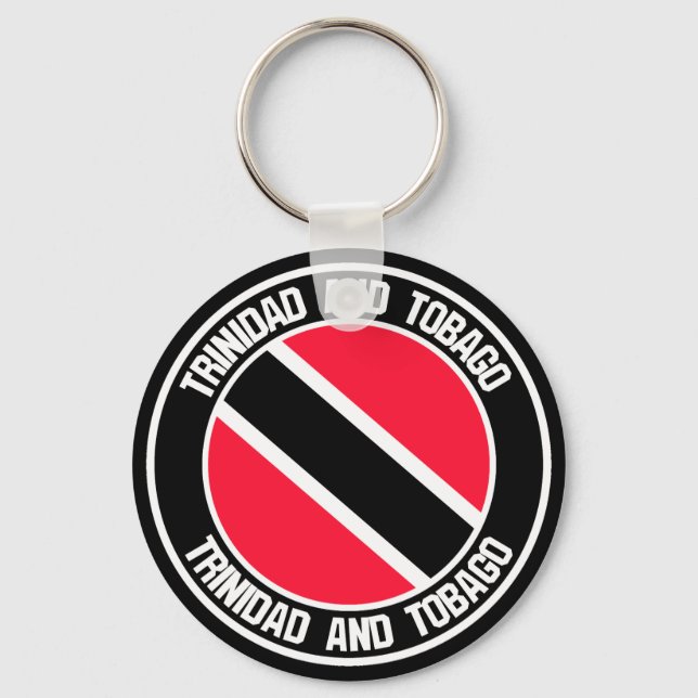Trinidad and Tobago  Round Emblem Key Ring (Front)
