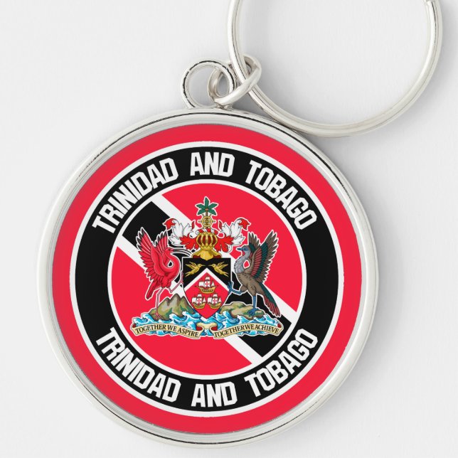 Trinidad and Tobago Round Emblem Key Ring (Front)