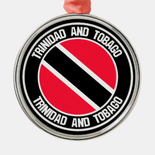 Trinidad and Tobago  Round Emblem Metal Tree Decoration