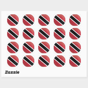Trinidad and Tobago Round Icon Flag Square Sticker