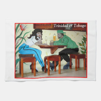 Trinidad and Tobago Rum Shop Picture Tea Towel