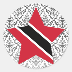 Trinidad+and+Tobago Star Classic Round Sticker