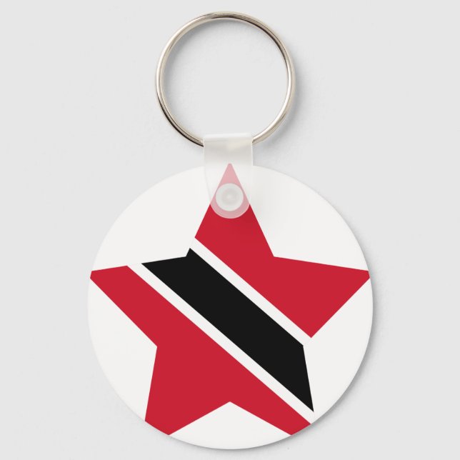 Trinidad+and+Tobago Star Key Ring (Front)