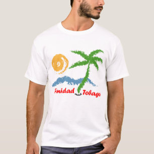 Trinidad and Tobago Sun Sea And Coconut Tree T-Shirt