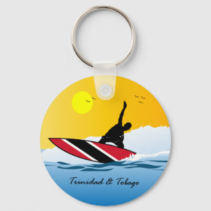Trinidad and Tobago Toco Surfing Key Ring