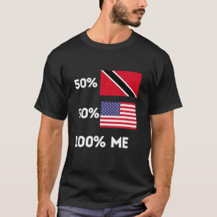 Trinidad And Tobago Trini Pride Flag Funny USA Roo T-Shirt