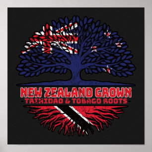 Trinidad and Tobago Trinidadian New Zealand roots Poster