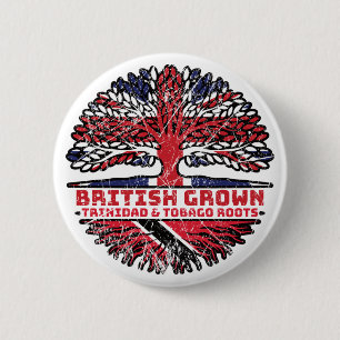 Trinidad and Tobago Uk United Kingdom British Tree 6 Cm Round Badge