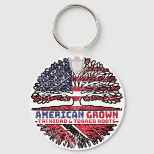Trinidad and Tobago US American USA United States Key Ring