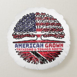 Trinidad and Tobago US American USA United States Round Cushion