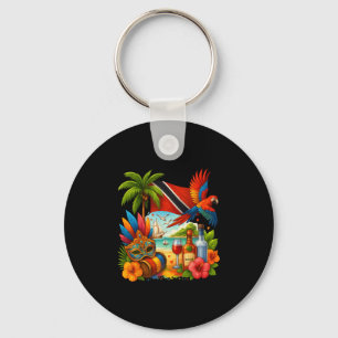 Trinidad And Togo Caribbean Vacation Trinidad Flag Key Ring