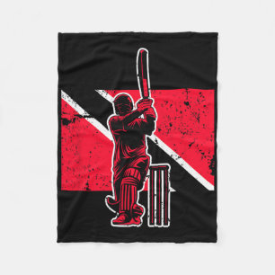 Trinidad And Togo Cricket Fleece Blanket