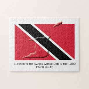 TRINIDAD   Blessed Nation   TRINIDADIAN FLAG Jigsaw Puzzle